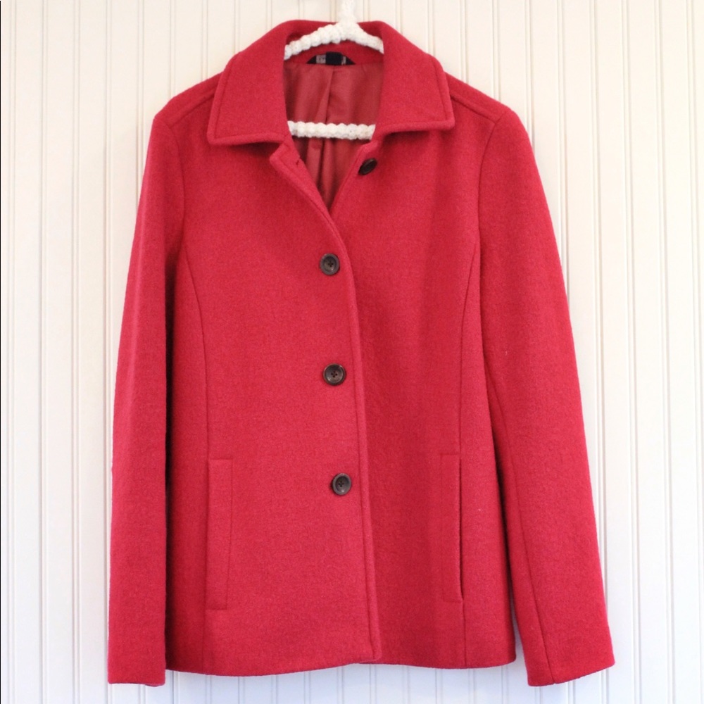 Magenta Boiled Wool Jacket